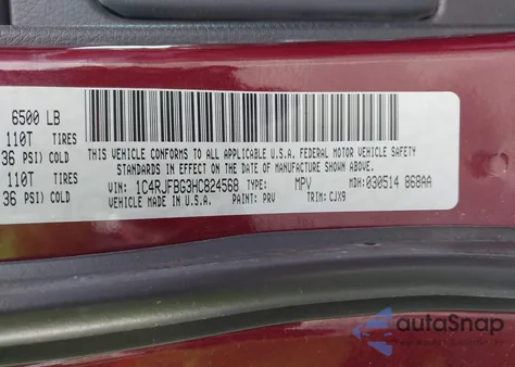 2017 Jeep Grand Cherokee Limited 4X4 from USA, damaged, VIN 1C4RJFBG3HC824568